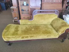 Eastlake Victorian Oak Chaise Lounge Fainting Couch Sofa Parlor