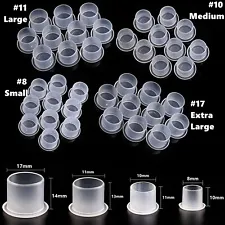 100,200,300,400,500,1000 Pcs Tattoo Ink Pigment Cups Tattoo Ink Caps Flat Bottom