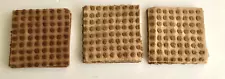 Vintage Chenille Bedspread Fabric Squares 18 6 inch Popcorn Shades Of Brown