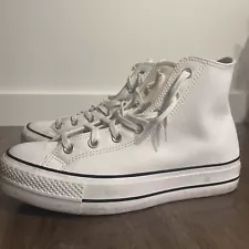 Size 10.5 - Chuck Taylor All Star Lift Platform Leather White