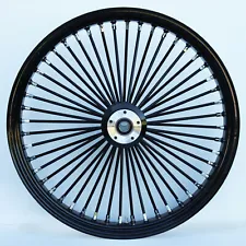 Black 48 King Spoke 30" x 4" Front Dual Disc Wheel for Harley & Custom Models