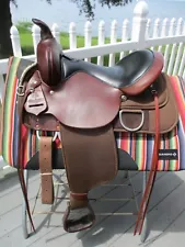 15'' HIGH HORSE 6910 LOCKHART WESTERN TRAIL SADDLE SQH LEATHER & CORDURA