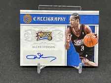 2016-17 PANINI EXCALIBUR CALLIGRAPHY ALLEN IVERSON AUTO 3/149 JERSEY # 1/1