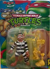 TMNT RARE Action Figure - SCRATCH THE CAT- Indent On Bubble on Left Side of Card