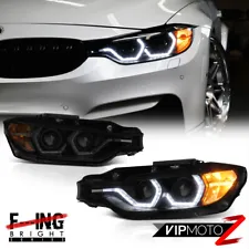 "M3 Laser Style" 2012-15 BMW F30 320i 328i 335i Black Smoke Projector Headlights (For: More than one vehicle)