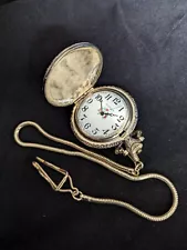 BEAUTIFUL NOVELLA POCKET WATCH *RUNS* RAILROAD STYLE HONG KONG MOV.-GREAT COND.