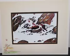 WILLIAM T ZIVIC "A FREE SPIRIT" COLOR OFFSET LITHOGRAPH WITH DRAWING ON MATTING