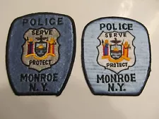 New York Monroe Police Patch Set Obsolete Diff Lettering R Overseas Made