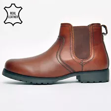 7 DAY SALE - Oaktrak LEATHER Bello by Red Tape Mens Chelsea Dealer Slip-On Boots