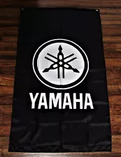 Yamaha Flag Banner Racing Team Motorcycle Bike Moto GP Vertical Man Cave XZ