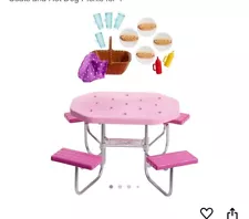 Barbie Doll Outdoor Picnic Table For 1:6 Scale Dolls Nuimos New Out Of Package