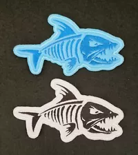 Devil Fish Skeleton Embroidered Patch Badge Iron on or sew on