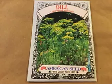 Vintage Sealed Packet Of American Seed Long Island Mammoth Dill Seeds, 2010