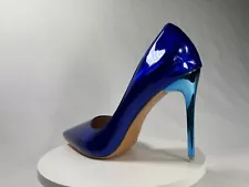 Metallic Blue Pointed Toe Pump