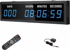 Blue 1.8" 9Digits Large LED Countdown Count Up Days Clock with Remote