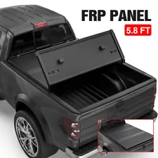 5.8FT Hard Tonneau Cover FRP For 2007-2024 Chevy Silverado GMC Sierra Truck Bed