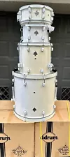 ddrum 4Pc Drum Set Shell Pack Kit Diablo White / White