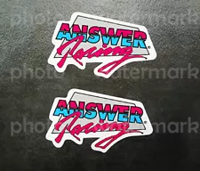 2pc Answer Racing sticker decal graphic adesivi adhesivo Motocross MX Pick Size