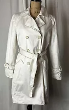 Coach Belted Trench Coat White Double Breasted Belted Women’s Medium