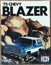 CHEVROLET BLAZER USA Sales Brochure For 1975 #3028 Sept 1974 C10 K10