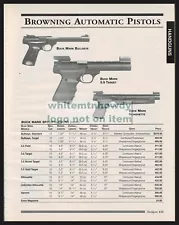 1999 BROWNING BuckMark Bullseye, Target, Silhouette Pistol PRINT AD