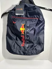 NWT Red Bull Racing Blue Light Weight Fold Away Backpack Bag Great For Travel