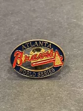 1996 WORLD SERIES PRESS PIN ATLANTA BRAVES MLB BASEBALL