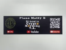 PMB Piano Matty B Bitcoin BTC Decals Stickers Crypto Youtube Channel Support