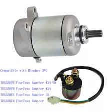 Rancher 350 Starter for Honda TRX350FM FourTrax Rancher 4X4 18607 with Relay (For: 2000 Honda Rancher 350)