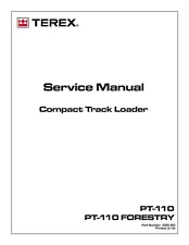 New Terex PT-110 Compact Track Loader Forestry Workshop Repair Service Manual