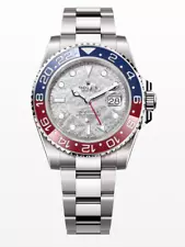 Rolex GMT MasterII 126719BLRO Pepsi 2024 NEW Complete 18K WG Meteorite Dial 40mm