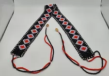 Native American Handcrafted Seed Bead Belt Waistbelt 48"