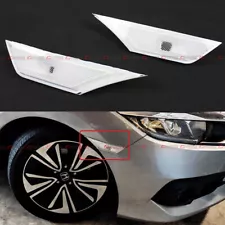 FOR 16-2021 10TH GEN HONDA CIVIC EURO CLEAR LENS BUMPER SIDE MARKER LAMP LIGHTS