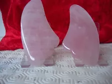 rose quartz angel wings pair of massage wands high quality