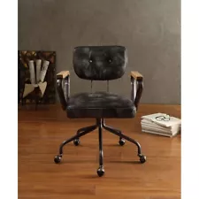 Office Chair in Vintage Top Grain Leather Brown+Leather