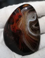 63.8g Rare Fine Madagascar Crazy Lace SILK Banded Agate Polished Specimen 82123