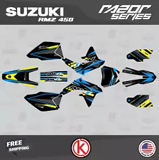 Graphics Kit for Suzuki RMZ450 2008-2017 RMZ 450 Razor Series - Cyan Yellow