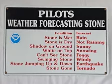 Airline Pilots Weather Forecasting Stone Porcelain Sign Heavy & Quality