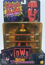 1999 Smash 'N Slam Wrestlers WCW NWO Sting with Red Face Action Figure and Bat