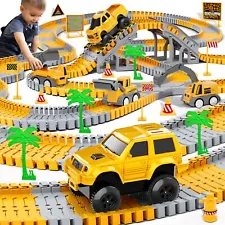 Kids Toys 253 PCS Construction Race Tracks Toy for 3 4 5 6 7 8 Year Old