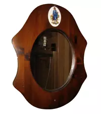 Unique Wooden Vintage Mirror with "Blue Boy" Medallion -REDUCED FOR QUICK SALE !