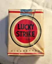 vintage RARE lucky strike cigarette pack, 1950's, vgc