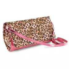 Womens Purse Clutch Handbag Nicki Minaj Leopard Foldover Fx Leather Strap $40