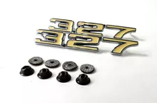 Pair "327" Front Fender Emblems w/ Clips For 1968 Chevrolet Camaro