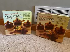 Set Of 8 Covered Crock Pots, Brand New Still Wrapped In Original Packaging.