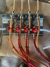 Micromatic Four CO2 Regulator Cluster for Beer system