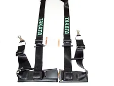 Takata DRIFT II 4 Point Bolt-On 2" Racing Seat Belt Harness (Black)