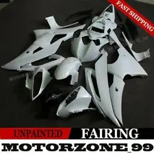 ABS Fairings Kit For 2008-2016 YAMAHA YZF-R6 YZF R6 Unpainted White Bodywork Set (For: 2012 Yamaha YZF R6)