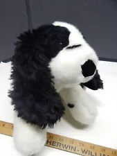 Russ Berrie Huntly Springer Spaniel Puppy Dog Plush Black White 15" inch