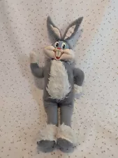 Vintage 1964 Mattel Bugs Bunny Plush Rubber Face Doll Pull String Looney Tunes